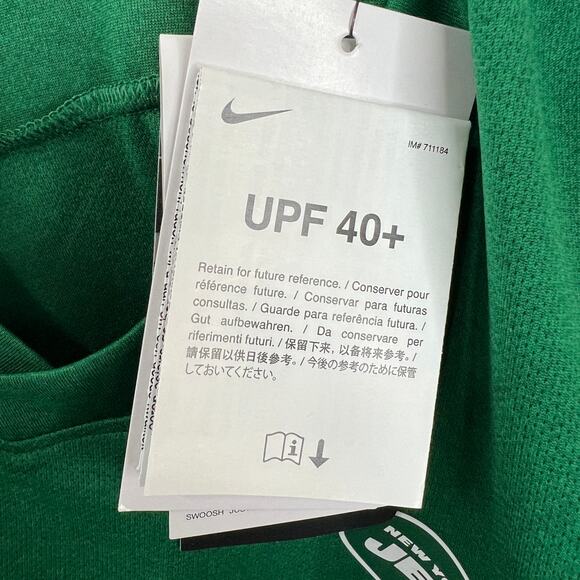 NIKE NFL New York Jets Green Long Sleeve V-Neckline Pullover Top Size 3XL NEW - Picture 8 of 12